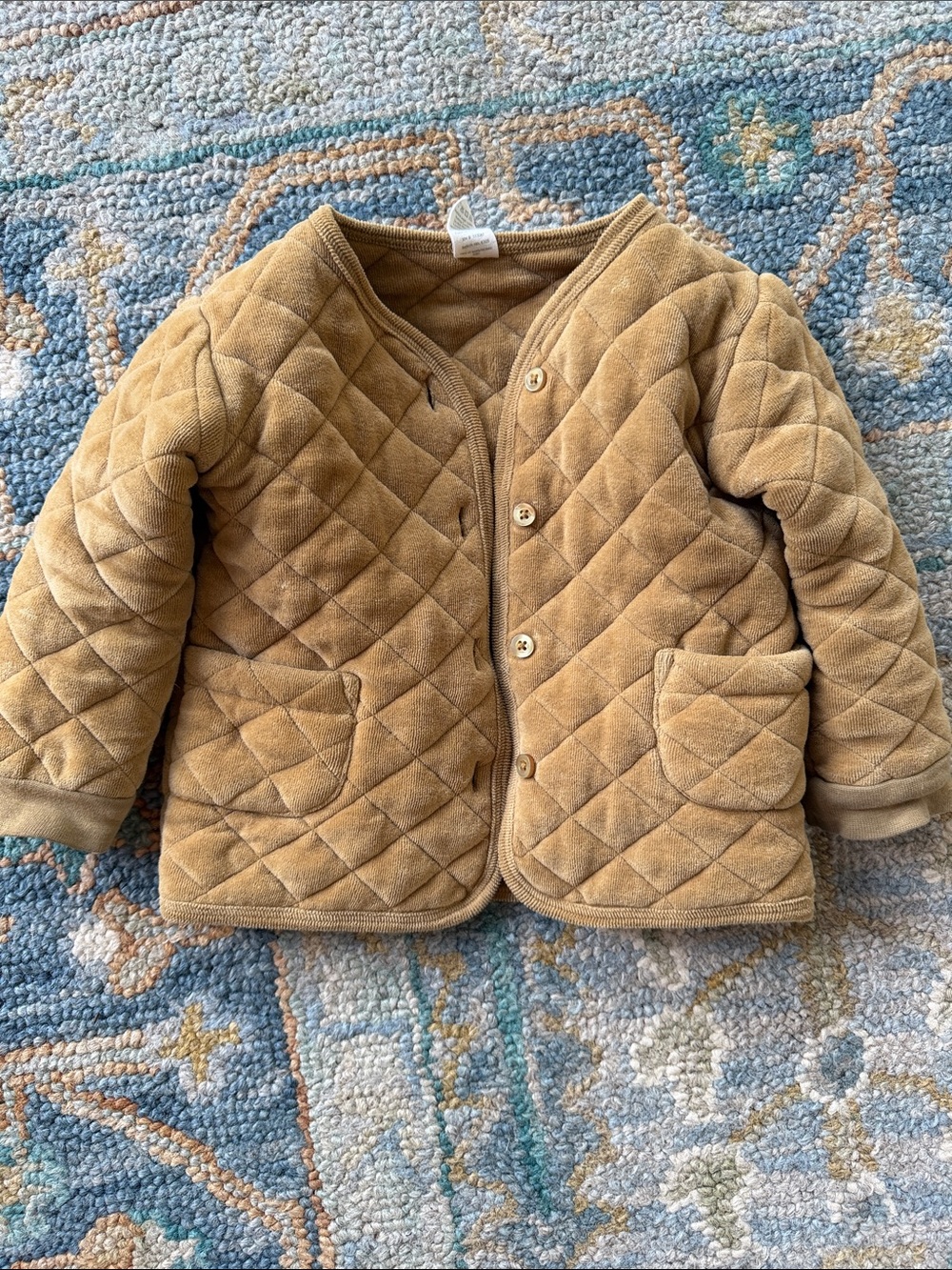 kate quinn Quilted Puffer Jacket in Tan